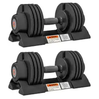 SPORTNOW Set de Gantere Reglabile, Set de Greutăți 4-în-1 cu Suport și Mâner Antiderapant, 33x16x16 cm, Negru | Aosom Romania