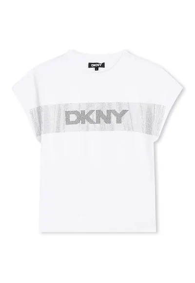Tricou decorat cu strasuri - Alb