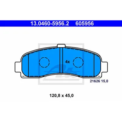 Set placute frana, frana disc ATE 13.0460-5956.2