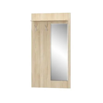 Cuier cu oglinda TIPS, stejar sonoma, 83,2x21,6x153 cm