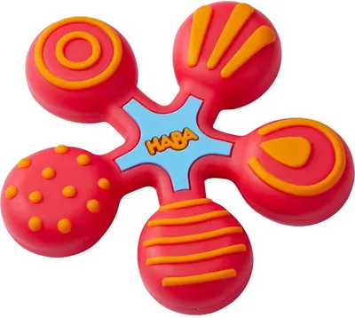 Haba Baby Silicone Teether, Red Star