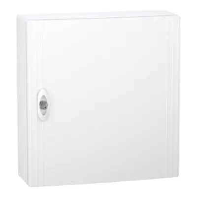 PrismaSet XS, Cofret cu montaj aparent, 2x18 Module, material plastic, usa plina alba, cu 1 bloc terminal