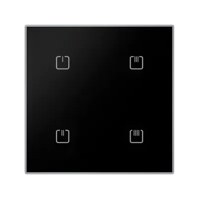 Controler tactil, ascutit - 4 butoane, sticla neagra