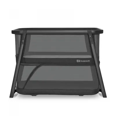 Patut de calatorie 4 in 1 Kinderkraft Sofi Plus grey pliabil, multifunctional cu accesorii incluse