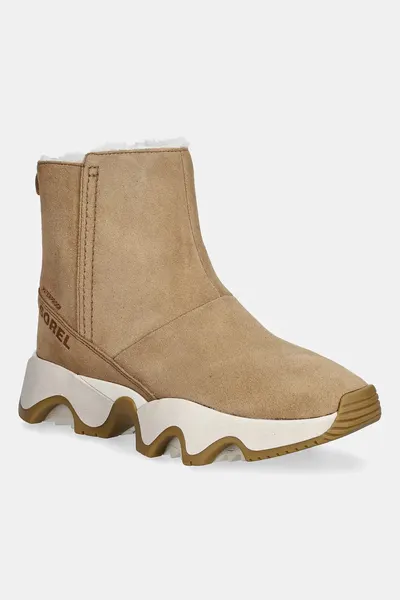 Sorel cizme de zăpadă din piele întoarsă KINETIC IMPACT SHORT BOOT