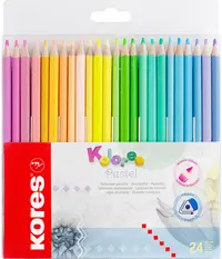 Set de creioane colorate Kores Kolores - Pastel, 24 culori