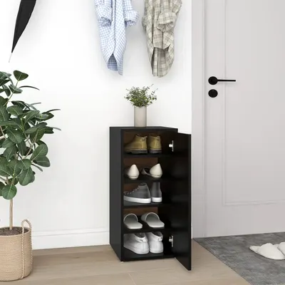 Gossi pantofar, negru, 32x35x70 cm, pal