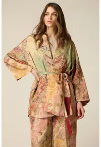 Chimono scurt cu model - Multicolor
