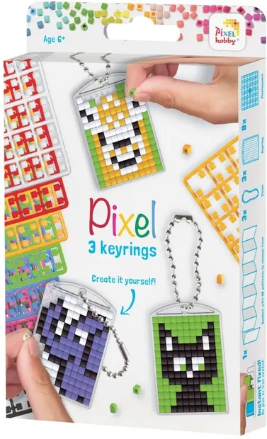 Set de creatie cu pixeli Pixelhobby - Breloace, animale