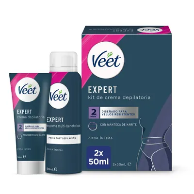 Set depilare, Veet, Expert, 2 piese, alb