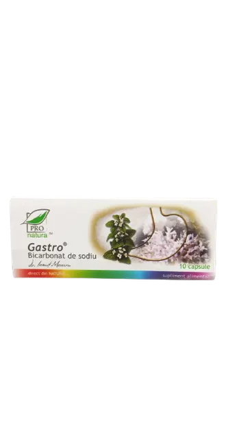 Gastro bicarbonat de sodiu, 10 capsule, Pro Natura