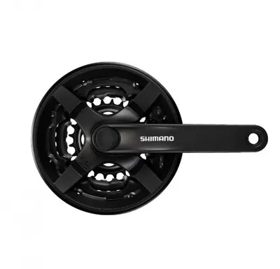 Angrenaj Pedalier 3 Foi 24 34 42T MTB TY301, lungime brat 170mm, Shimano Tourney, culoare negru