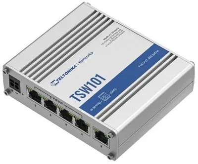 Switch Teltonika – TSW101, 5-porturi, PoE+, gri/albastru