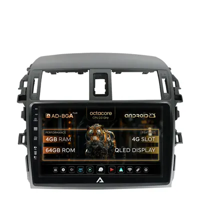 Navigatie Toyota Corolla (2007-2013), Android, A-Octacore 4GB RAM + 64GB ROM, 9 Inch - AD-BGA9004+AD-BGRKIT067
