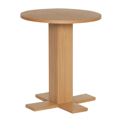 Măsuță auxiliară rotundă cu aspect de lemn de stejar ø 45 cm Koohi – Hübsch