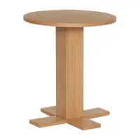 Măsuță auxiliară rotundă cu aspect de lemn de stejar ø 45 cm Koohi – Hübsch