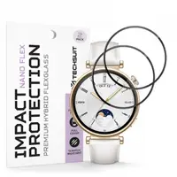 Folie Protectie Techsuit Nano Flex pentru Huawei Watch GT 4 41mm, Set 2 bucati, Plastic, Neagra