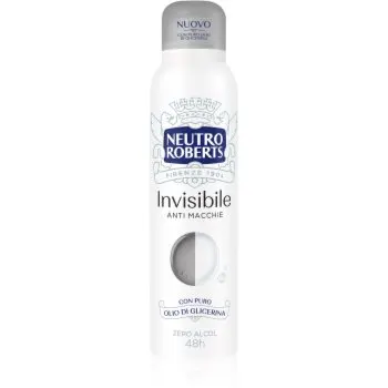 Neutro Roberts Invisible Anti Macchie deodorant spray revigorant cu o eficienta de 48 h