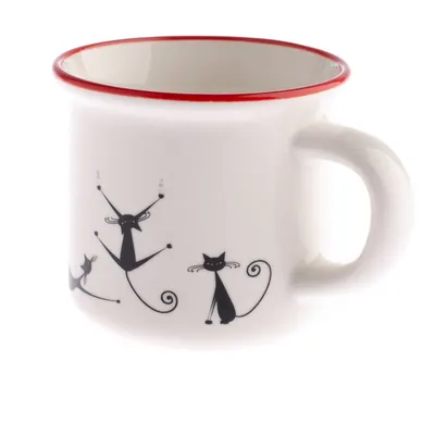 Cană din porțelan Dakls Cats Lilian, 75 ml