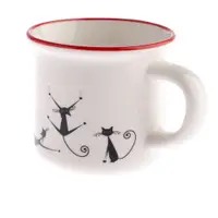 Cană din porțelan Dakls Cats Lilian, 75 ml
