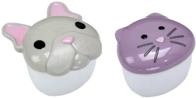 Set de boluri cu capac Melii - Câine și pisică, 232 ml, 2 buc