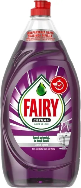 Detergent pentru vase Fairy - Extra Plus, liliac, 900 ml