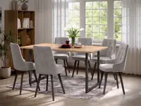 Set Masa Olive + 6 Scaune Talin Gri