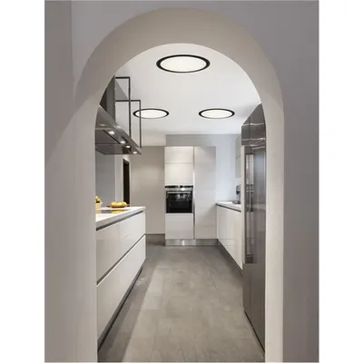 Plafoniera PERFECT Nisipiu Negru Aluminiu & Acrylic Recessed Profile LED 24W 2341Lm IP20 TRIAC Dimabil Driver AC220-240V Beam Angle: 120° CRI>80 2700-6000K Schimbare temperatura de culoare si reglare intensitate luminoasa