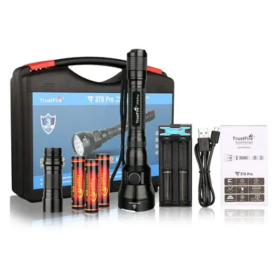 Lanterna tactica TrustFire 3T6 Pro, 5200 lumeni, 602 ml actiune, accumulator si