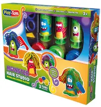 Set cu plastilină Play-Toys - Salon de coafura pentru monștri