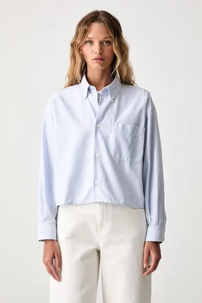 A.P.C. cămașă de damă din bumbac chemise sophia button down logo