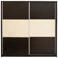 Dulap Milano cu usi culisante, 206 x 220 x 60 cm, Wenge / Vanilie