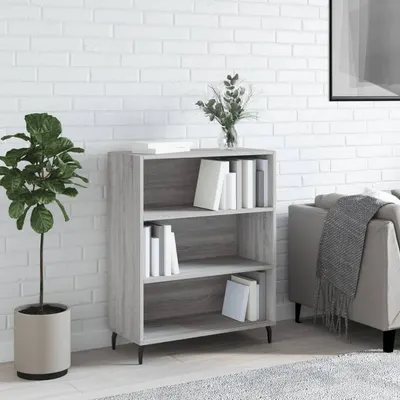 vidaXL Dulap cu rafturi, gri sonoma, 69,5x32,5x90 cm, lemn compozit
