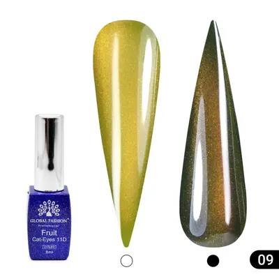 Ojă semipermanentă ochi de pisică Fruit 11D 8ml, 09 Engros