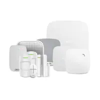 Sistem de alarma wireless Ajax Full Security, 12 m, 15 taste, 88 grade, pet immunity, 868 MHz, 4 butoane, buton de panica, 105 / 113 dB, fotoelectric, termocuplu