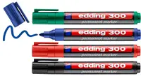 Set de markere permanente Edding 300 - 4 culori