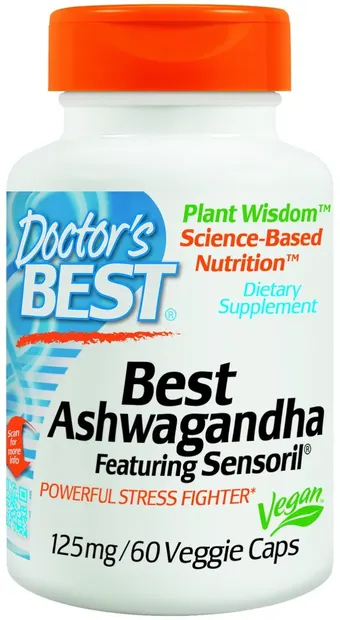 Best Ashwagandha, 125 mg, 60 capsule, Doctor's Best