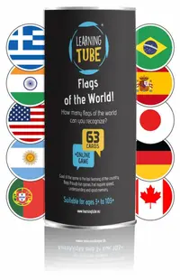 Joc educațional de masă Learning Tube: Flags Of The World (limba engleză)