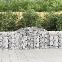 Gossi cosuri gabion arcuite 15 buc, 300x30x80/100 cm, fier galvanizat