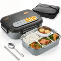 Caserola Pranz 316 Inox Food-Grade cu 2.1, 3L Capacitate, Albastru - Default Title
