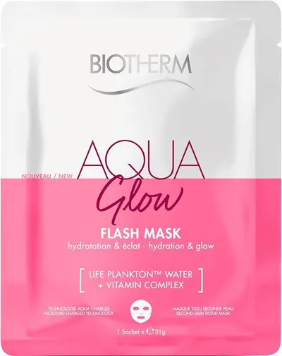 Biotherm Mască facială pe foaie Aqua Glow, 31 g