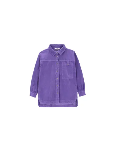 Jacheta tip camasa fete catifea - violet