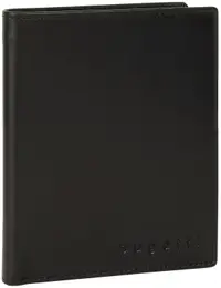 Portofel din piele pentru bărbați Bugatti Super Slim - Vertical, negru