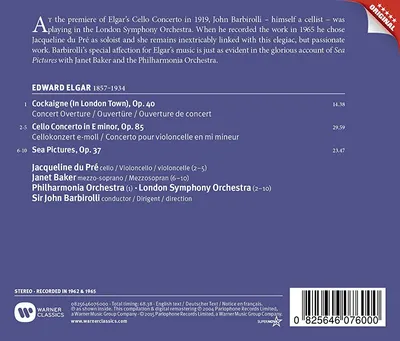 Elgar: Cello Concerto. Sea Pictures