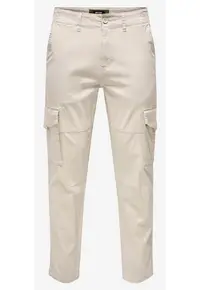 Pantaloni cargo din amestec de bumbac -