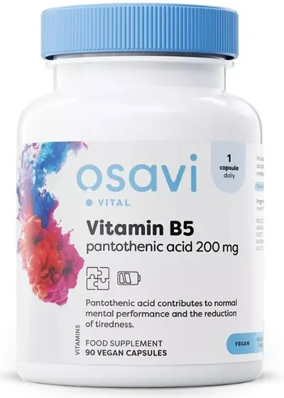 Vitamin B5, 200 mg, 90 capsule, Osavi