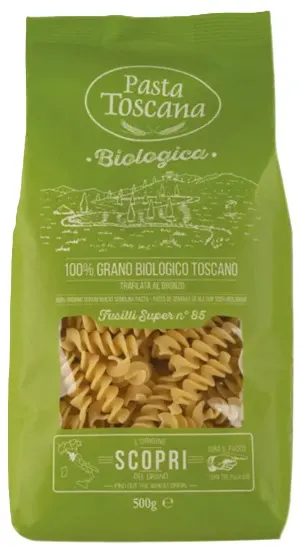 Fusilli de grâu organic, 500 g, Pasta Toscana