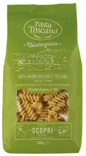 Fusilli de grâu organic, 500 g, Pasta Toscana