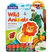 Set creativ cu stickere moi reutilizabile , Animale salbatice