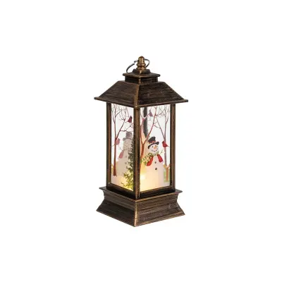 Felinar decorativ LED, 2W, decor Craciun, lumina alb cald, 12.5x5.3x5.3 cm